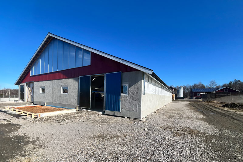 Fogning av betongelement på Holmryds mejeri